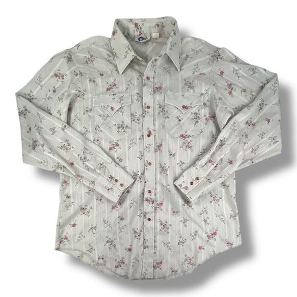 Vintage Westerners Lightweight Snap Button Floral Western Top Size Extra Large - Picture 1 of 5